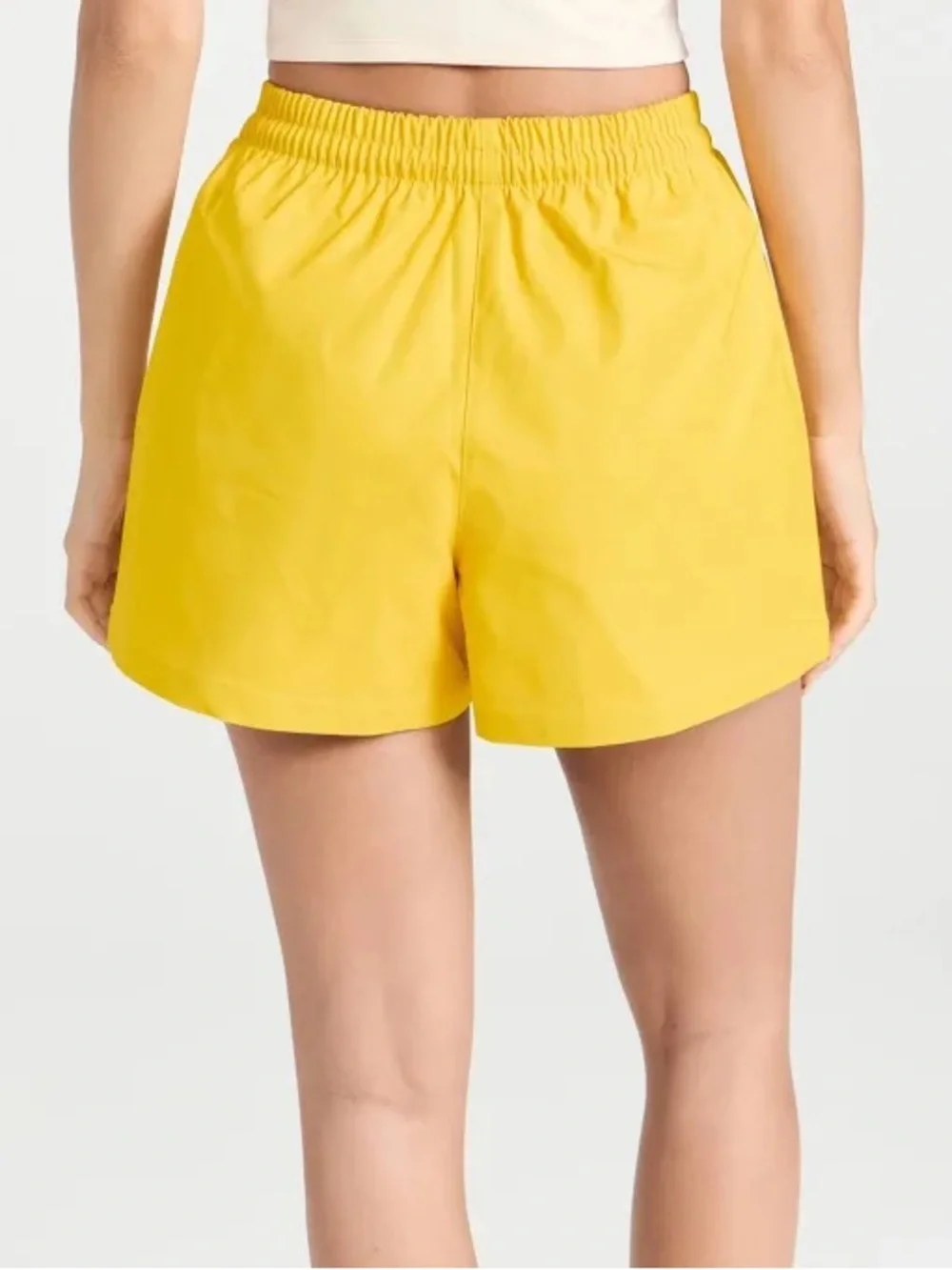 Tory Burch Bright Yellow Elastic-Waist Athletic Shorts